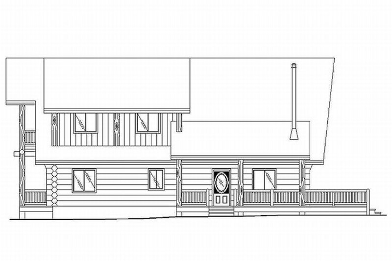 Dream House Plan - Exterior - Rear Elevation for Log House Plan #117-118 - 3 bed, 2 bath