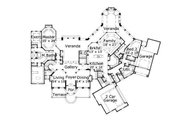 European Style House Plan - 4 Beds 4.5 Baths 7492 Sq/Ft Plan #411-396 
