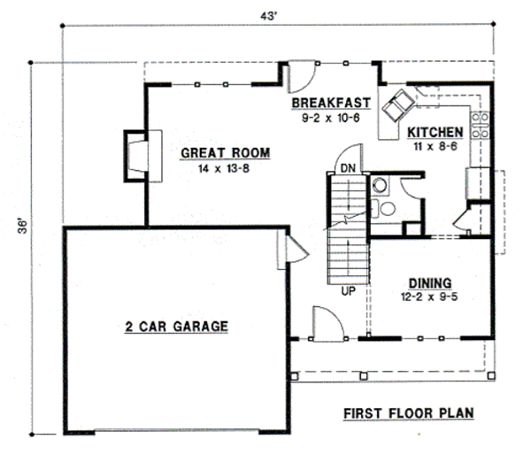 Traditional Floor Plan - Main Floor Plan #67-469