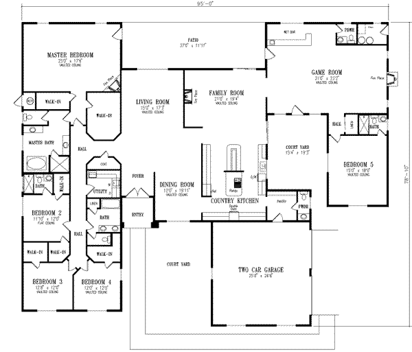 Home Plan - Adobe / Southwestern Floor Plan - Main Floor Plan #1-921