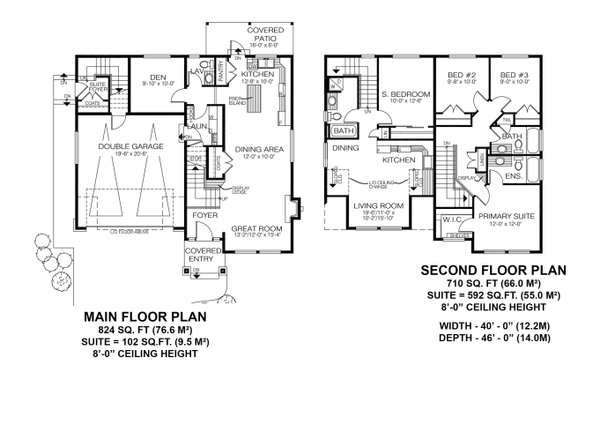 House Plan Design - Floor Plan - Main Floor for Farmhouse House Plan #1100-99 - 3 bed, 2.5 bath