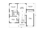 Traditional Style House Plan - 2 Beds 2 Baths 800 Sq/Ft Plan #124-1343 
