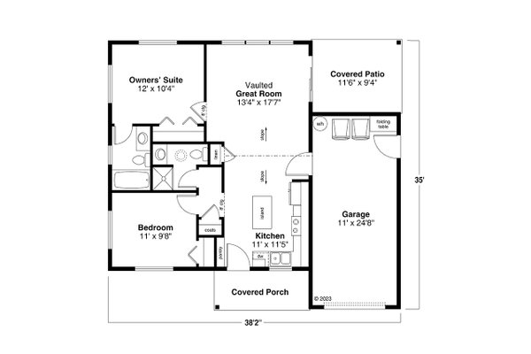Traditional Floor Plan - Main Floor Plan #124-1343