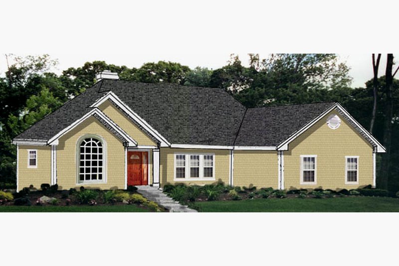 Dream House Plan - Ranch Exterior - Front Elevation Plan #3-162