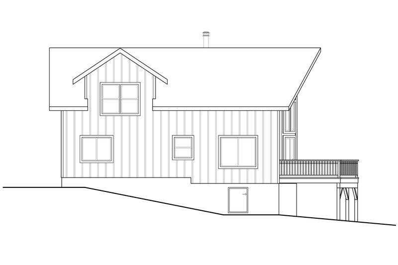 Home Plan - Exterior - Other Elevation for Cabin House Plan #124-1158 - 2 bed, 2 bath