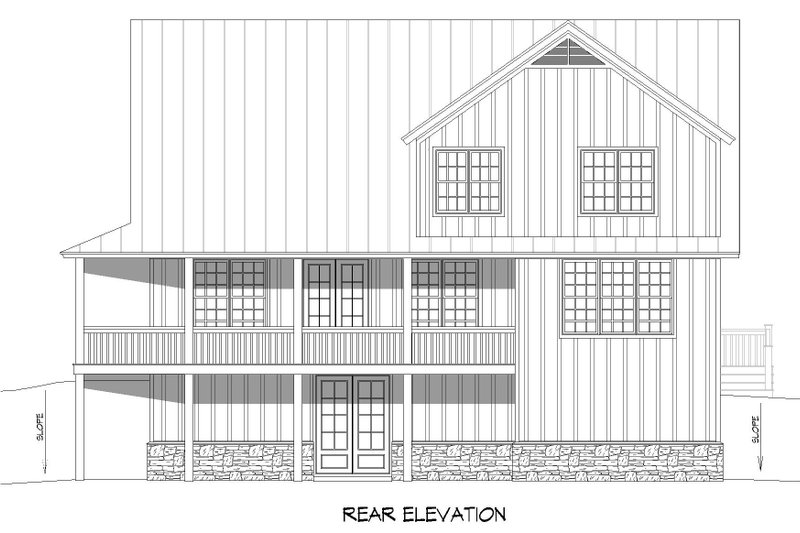 Dream House Plan - Exterior - Rear Elevation for Country House Plan #932-874 - 2 bed, 2.5 bath