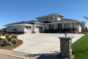 Exterior - Front Elevation 3 for Prairie House Plan #1069-10 - 4 bed, 3.5 bath