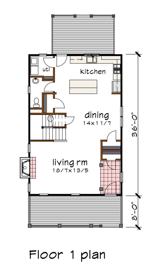 Southern Floor Plan - Main Floor Plan #79-229