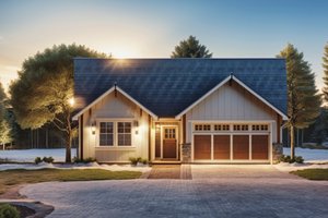 House Blueprint - Craftsman Exterior - Front Elevation Plan #112-280