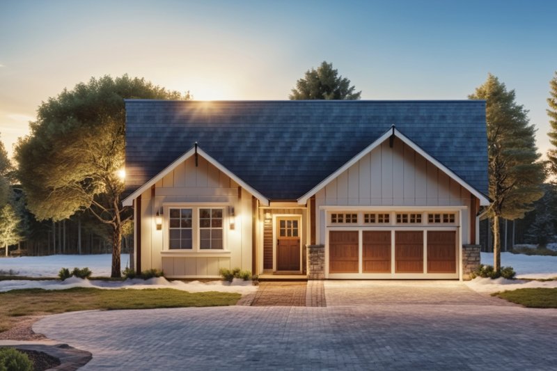 House Blueprint - Craftsman Exterior - Front Elevation Plan #112-280