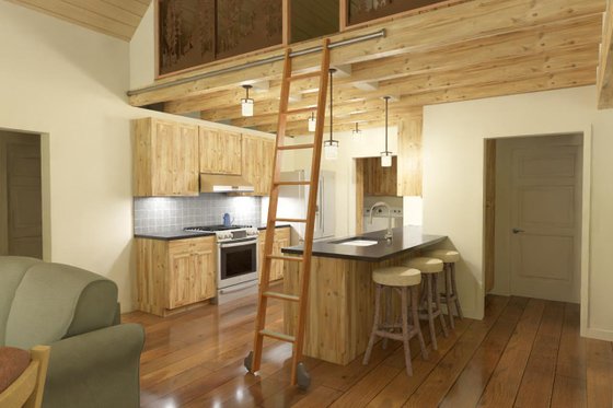 Interior - Kitchen for Barndominium House Plan #1099-9 - 2 bed, 3 bath