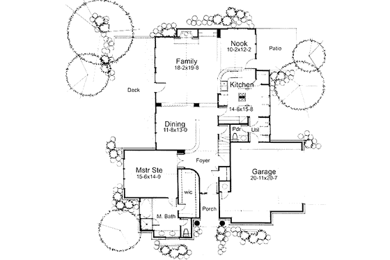 Floor Plan - Main Floor for Traditional House Plan #120-111 - 3 bed, 3 bath