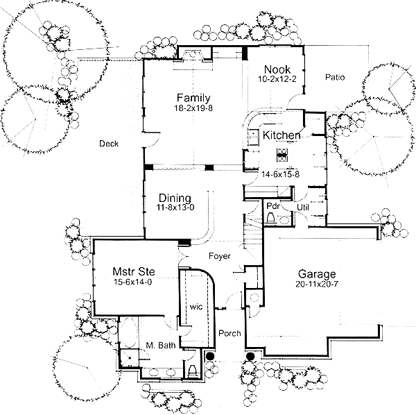 House Plan Design - Traditional Floor Plan - Main Floor Plan #120-111
