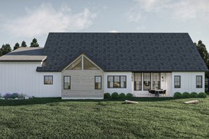 Exterior - Rear Elevation for Modern House Plan #455-526 - 3 bed, 2 bath