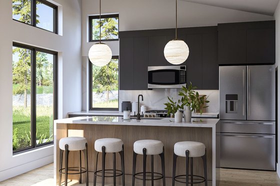 Interior - Kitchen 3 for Modern House Plan #455-374 - 1 bed, 1 bath