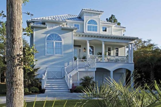 Exterior - Front Elevation 3 for Southern House Plan #930-123 - 3 bed, 3 bath