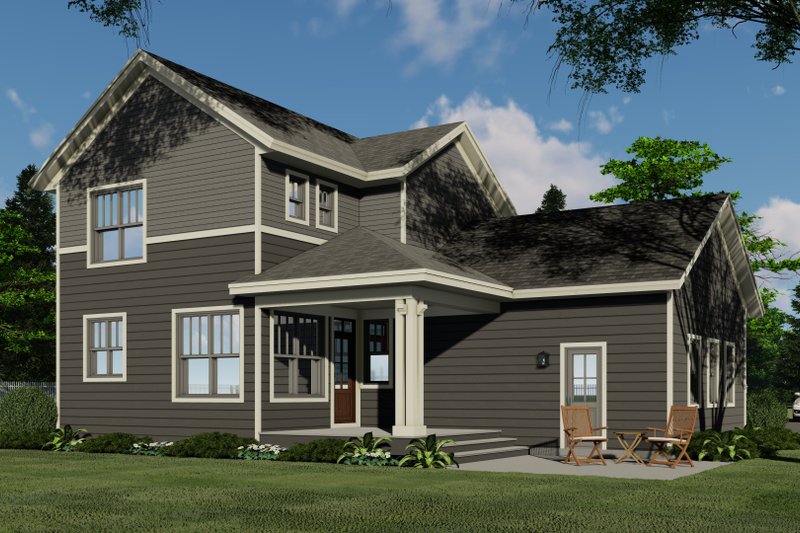 Dream House Plan - Exterior - Rear Elevation for Craftsman House Plan #51-1187 - 3 bed, 2.5 bath