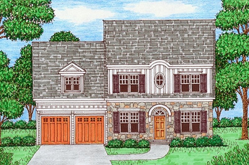 Dream House Plan - Farmhouse Exterior - Front Elevation Plan #413-878