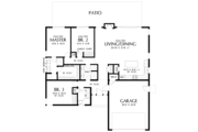 Contemporary Style House Plan - 3 Beds 2 Baths 1624 Sq/Ft Plan #48-668 