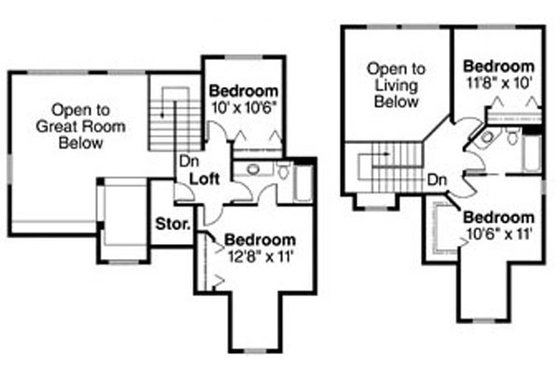 Floor Plan - Upper Floor for Traditional House Plan #124-810 - 6 bed, 4 bath