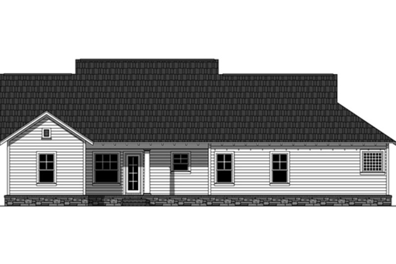 Home Plan - Exterior - Rear Elevation for Traditional House Plan #21-334 - 3 bed, 2 bath