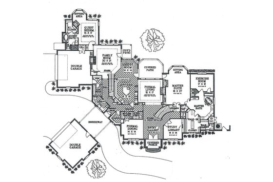 Floor Plan - Main Floor for European House Plan #310-354 - 5 bed, 5.5 bath