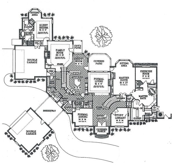 House Plan Design - European Floor Plan - Main Floor Plan #310-354