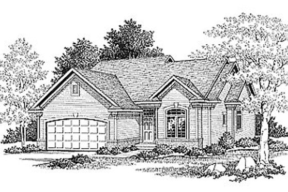 Exterior - Front Elevation for Traditional House Plan #70-268 - 3 bed, 2 bath