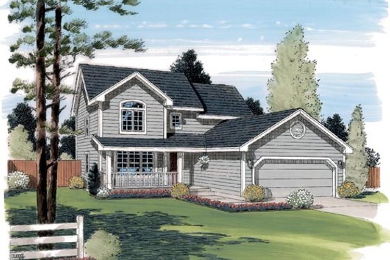 Exterior - Front Elevation for Traditional House Plan #312-379 - 3 bed, 2.5 bath
