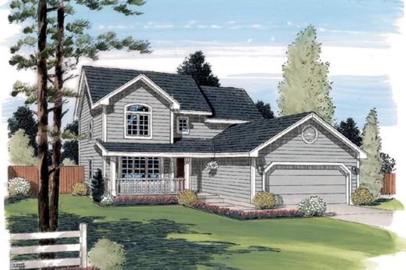 Traditional Style House Plan - 3 Beds 2.5 Baths 1800 Sq/Ft Plan #312-379