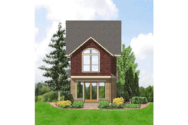 Home Plan - Exterior - Rear Elevation for Craftsman House Plan #48-376 - 2 bed, 2.5 bath