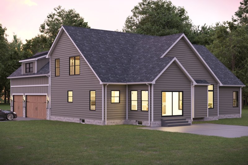 House Blueprint - Exterior - Rear Elevation for Farmhouse House Plan #1089-49 - 3 bed, 4.5 bath