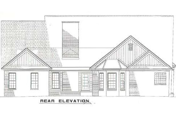 Exterior - Rear Elevation 1 for Traditional House Plan #17-2130 - 4 bed, 4 bath