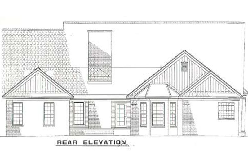 Home Plan - Exterior - Rear Elevation 1 for Traditional House Plan #17-2130 - 4 bed, 4 bath