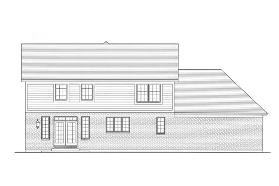 Exterior - Rear Elevation for Traditional House Plan #46-899 - 4 bed, 2.5 bath