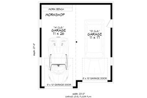 Floor Plan - Main Floor for Contemporary House Plan #932-1012, 0 bath