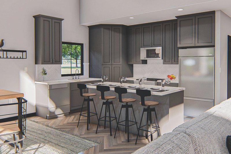 Architectural House Design - Interior - Kitchen for Barndominium House Plan #455-260 - 3 bed, 2.5 bath