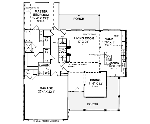 House Plan Design - Traditional Floor Plan - Main Floor Plan #20-377