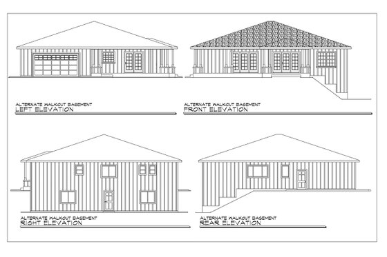 Exterior - Other Elevation 2 for Cabin House Plan #124-854 - 3 bed, 2 bath