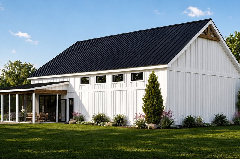 Dream House Plan - Exterior - Rear Elevation for Barndominium House Plan #1064-487 - 2 bed, 2 bath