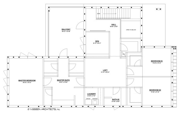 Contemporary Floor Plan - Upper Floor Plan #928-367