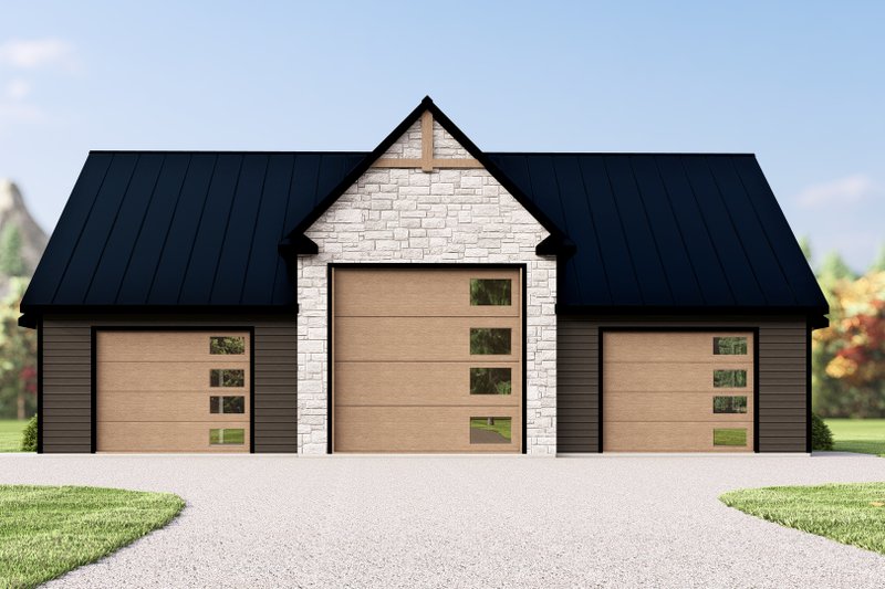 House Design - Exterior - Front Elevation 3 for Contemporary House Plan #1064-331, 0 bath
