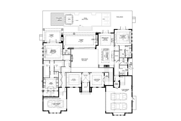 Beach Floor Plan - Main Floor Plan #548-55