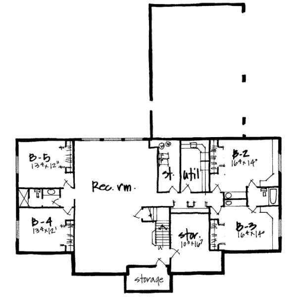 European Floor Plan - Lower Floor Plan #308-230