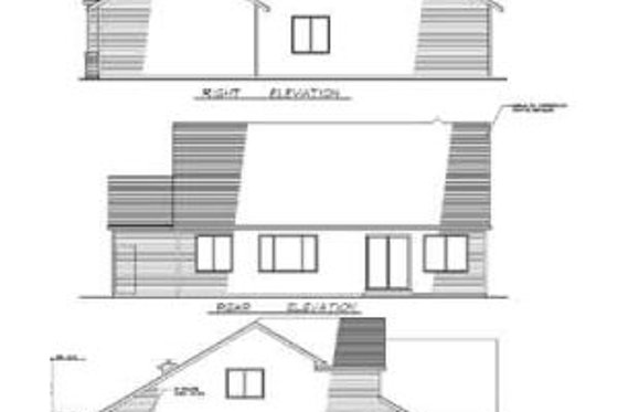Exterior - Rear Elevation for Traditional House Plan #130-102 - 4 bed, 2.5 bath