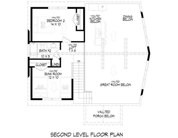 Country Floor Plan - Upper Floor Plan #932-1131