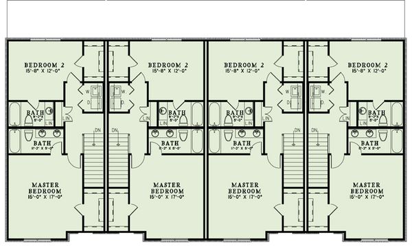 European Floor Plan - Upper Floor Plan #17-2528