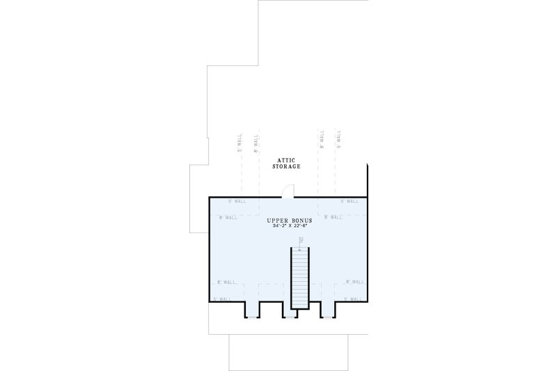 Home Plan - Floor Plan - Other Floor for Colonial House Plan #17-2861 - 3 bed, 2 bath