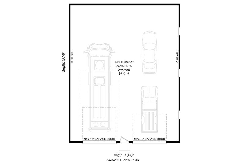 House Blueprint - Floor Plan - Main Floor for Contemporary House Plan #932-210, 0 bath