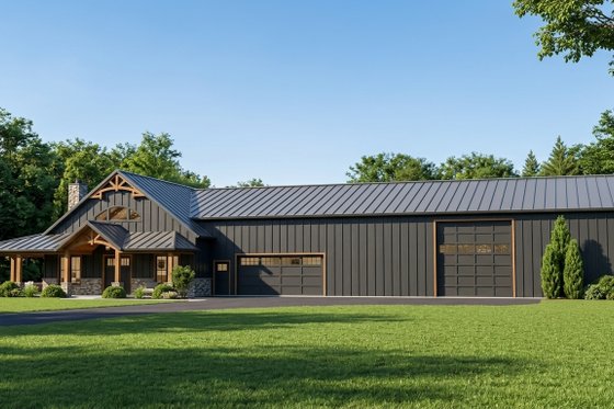 Exterior - Front Elevation for Barndominium House Plan #1064-198 - 2 bed, 2.5 bath